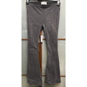 Free People Penny Pull On Flare Black Bellbottom Faded Denim Stretch Jeans Sz 26